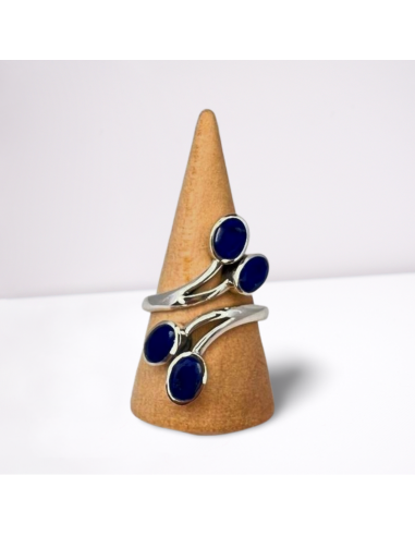 Bague réglable en Argent et Lapis Lazuli