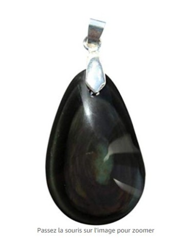 Photo de Pendentif obsidienne oeil céleste double face avec belière - Encens.fr - Boutique ésotérique en ligne - vente de Penden